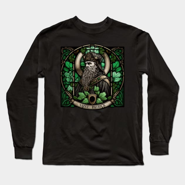 Saint Patrick for Saint Patrick's day Long Sleeve T-Shirt by MaxDeSanje 